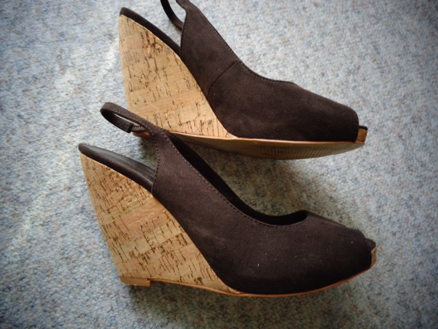 #Wedges Sandaletten braun Gr. 39 mit Kork - Keilabsatz