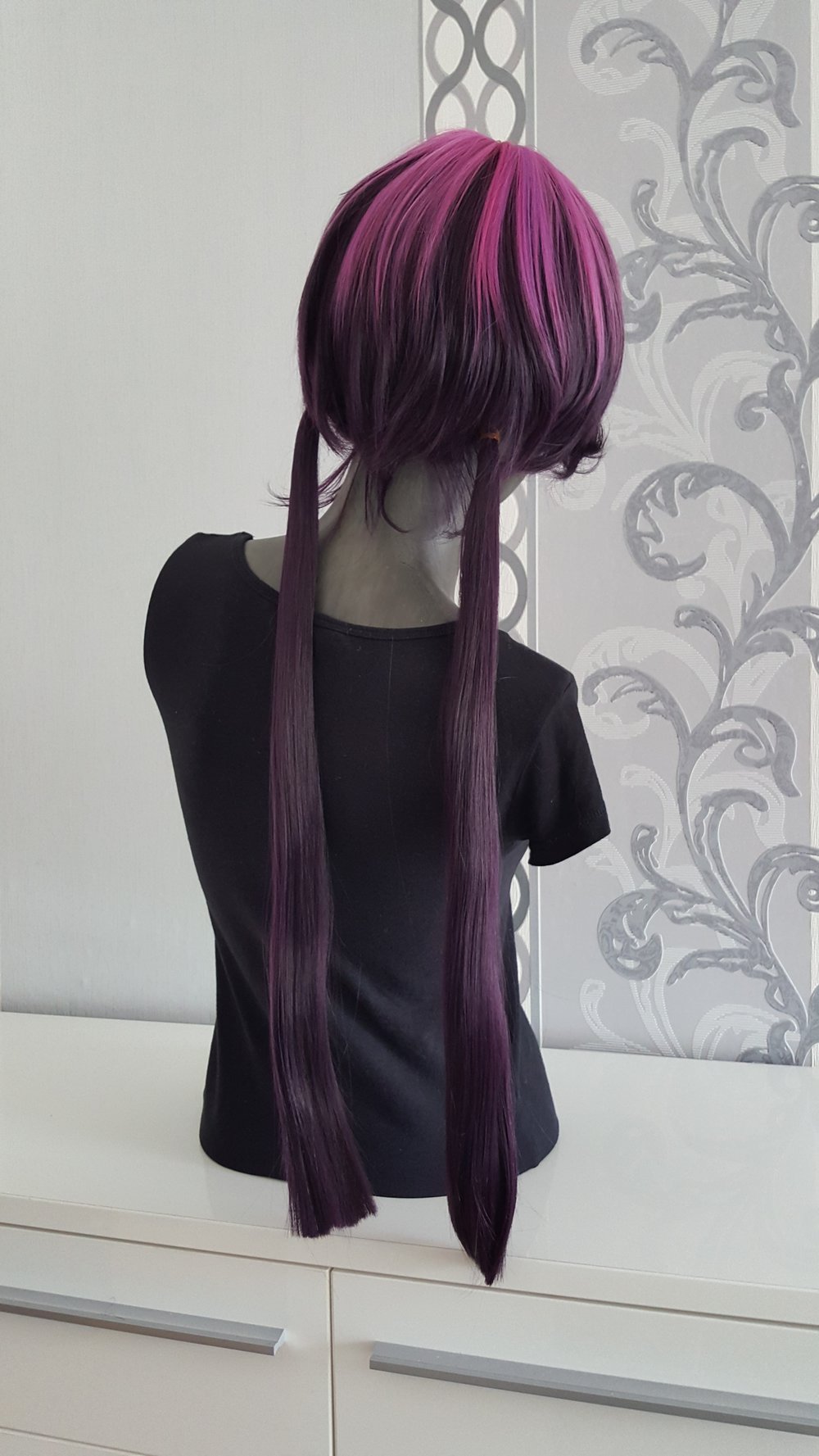 Hübsche Cosplay Fotoshoot Perücke Lila Violet Zöpfe Neu