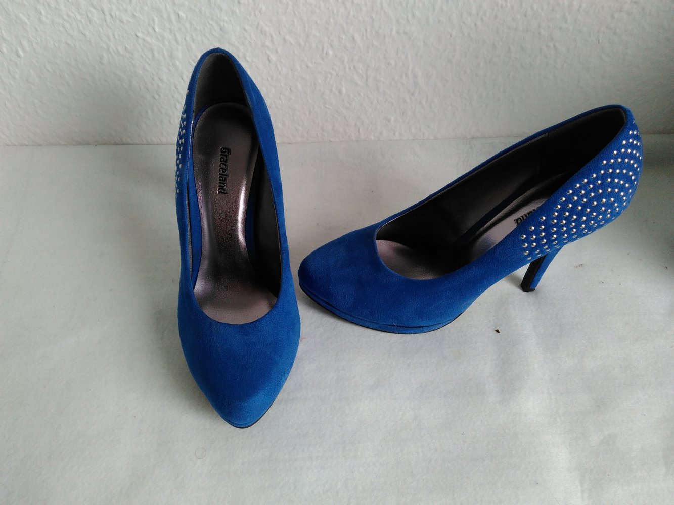 blaue Pumps