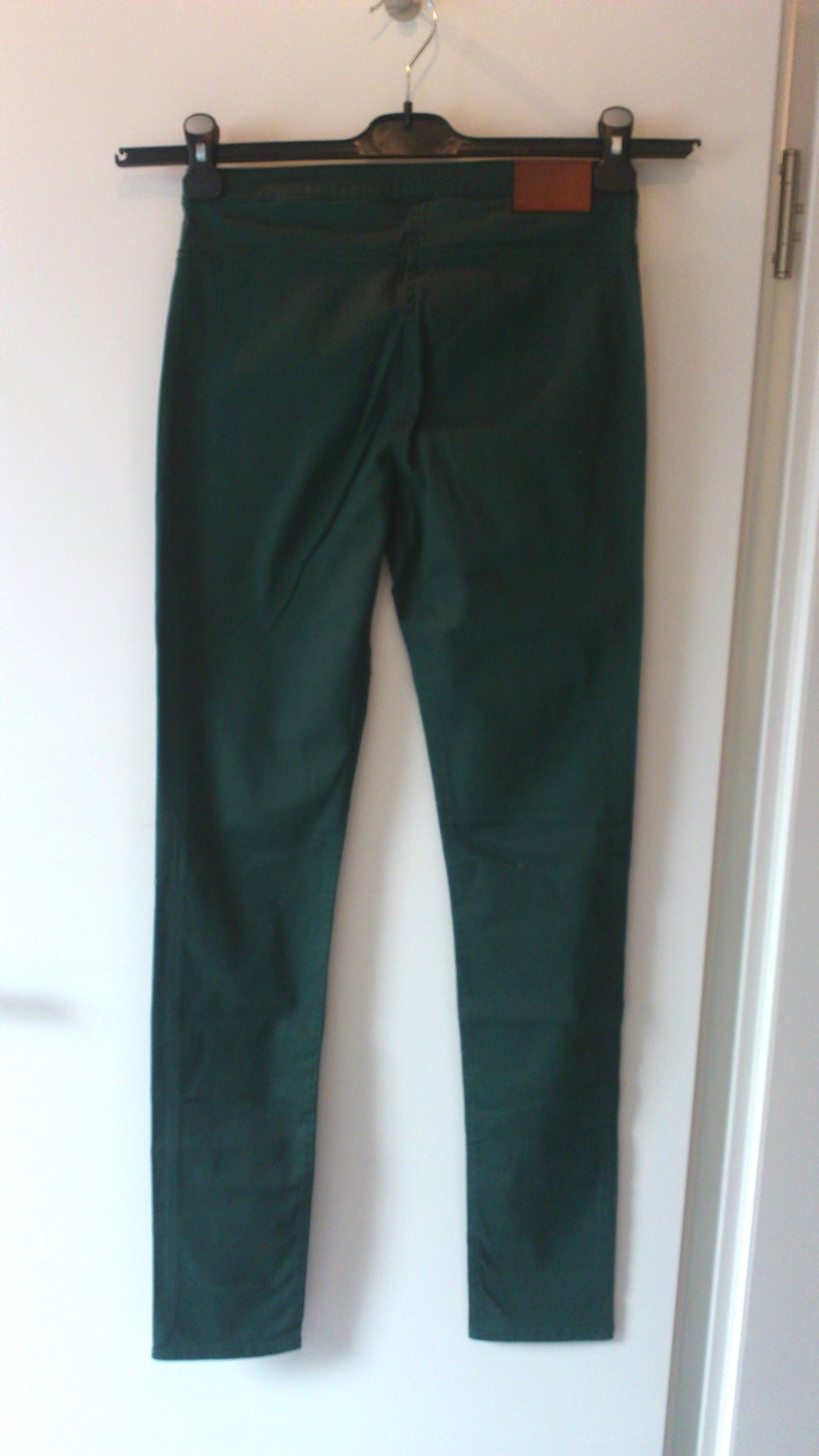 Dunkelgrüne High Waste Stoffhose von H&M HundM Größe 36 S 