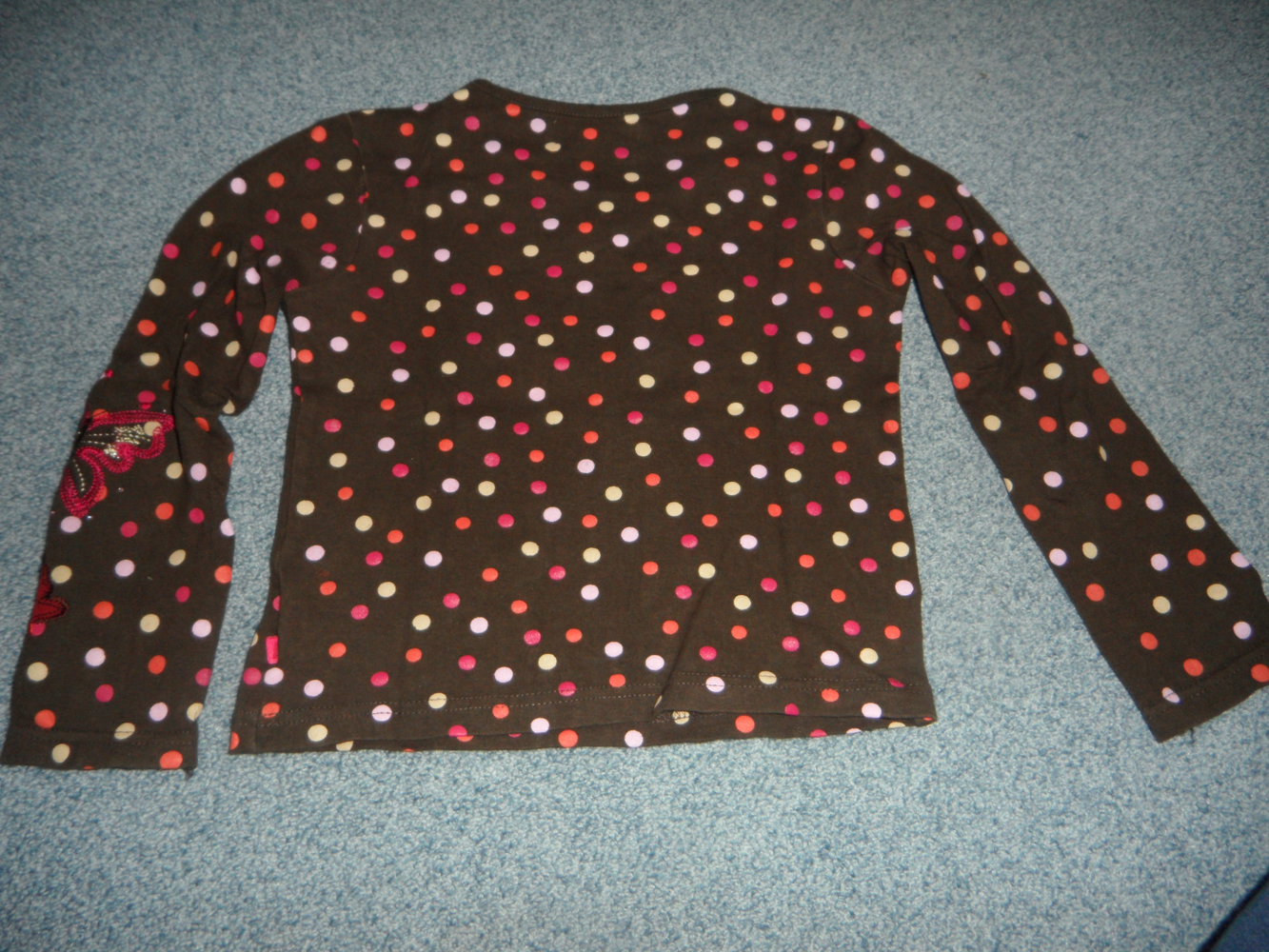 Staccato fröhliches Langarmshirt Polka Dots Punkte Schmetterlinge
