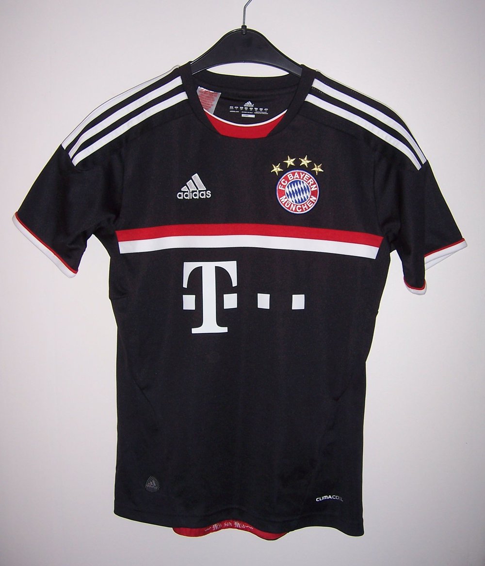 adidas Fußball Trikot FC Bayern München FCB, Gr 164 schwarz Junior Jugend Kinder