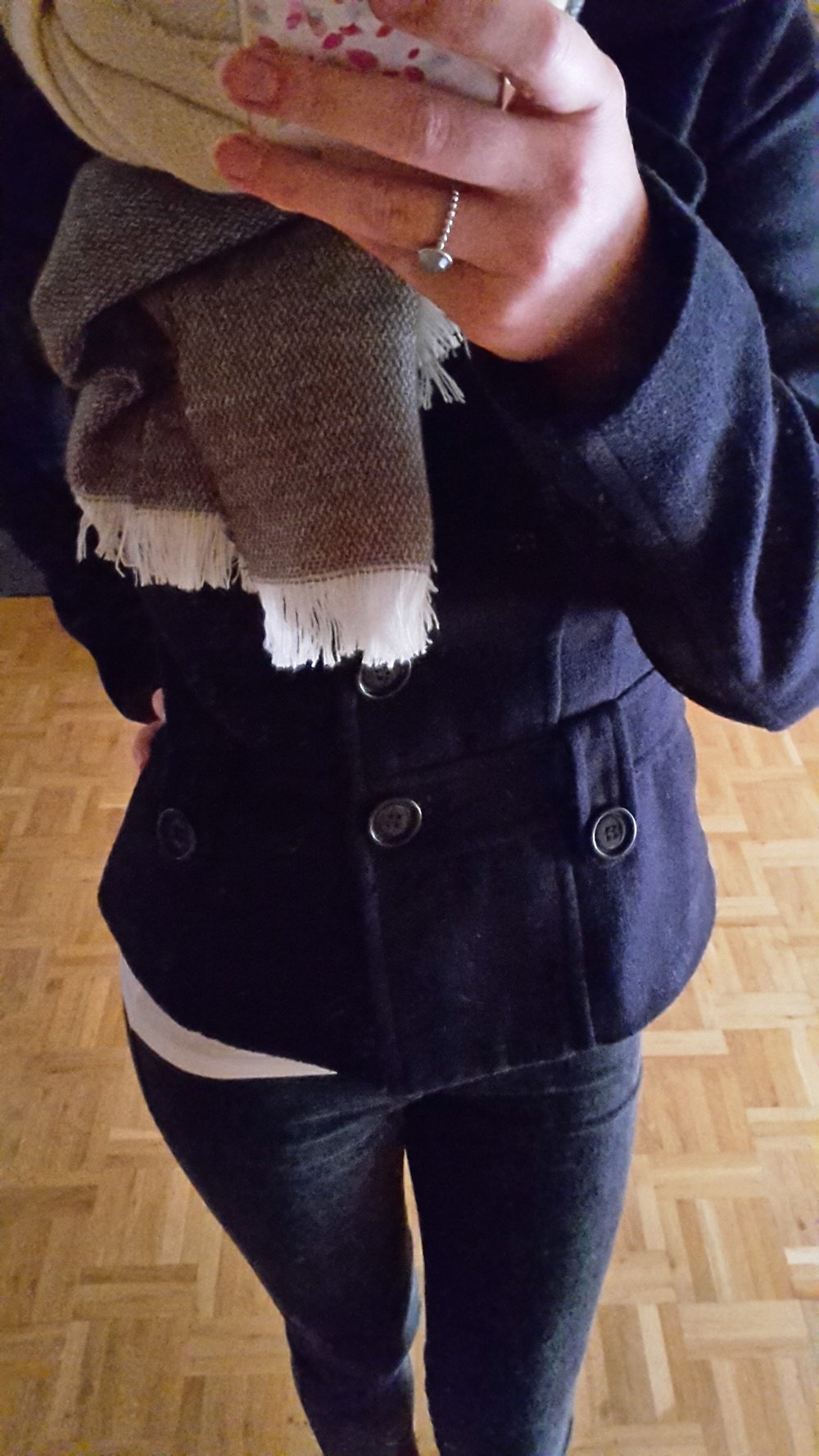 Dunkelblaue Wolljacke von Tally Weijl