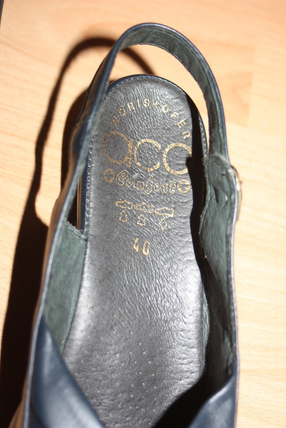 Aco Comfort, Gr. 40, Leder Sandalen Slingback