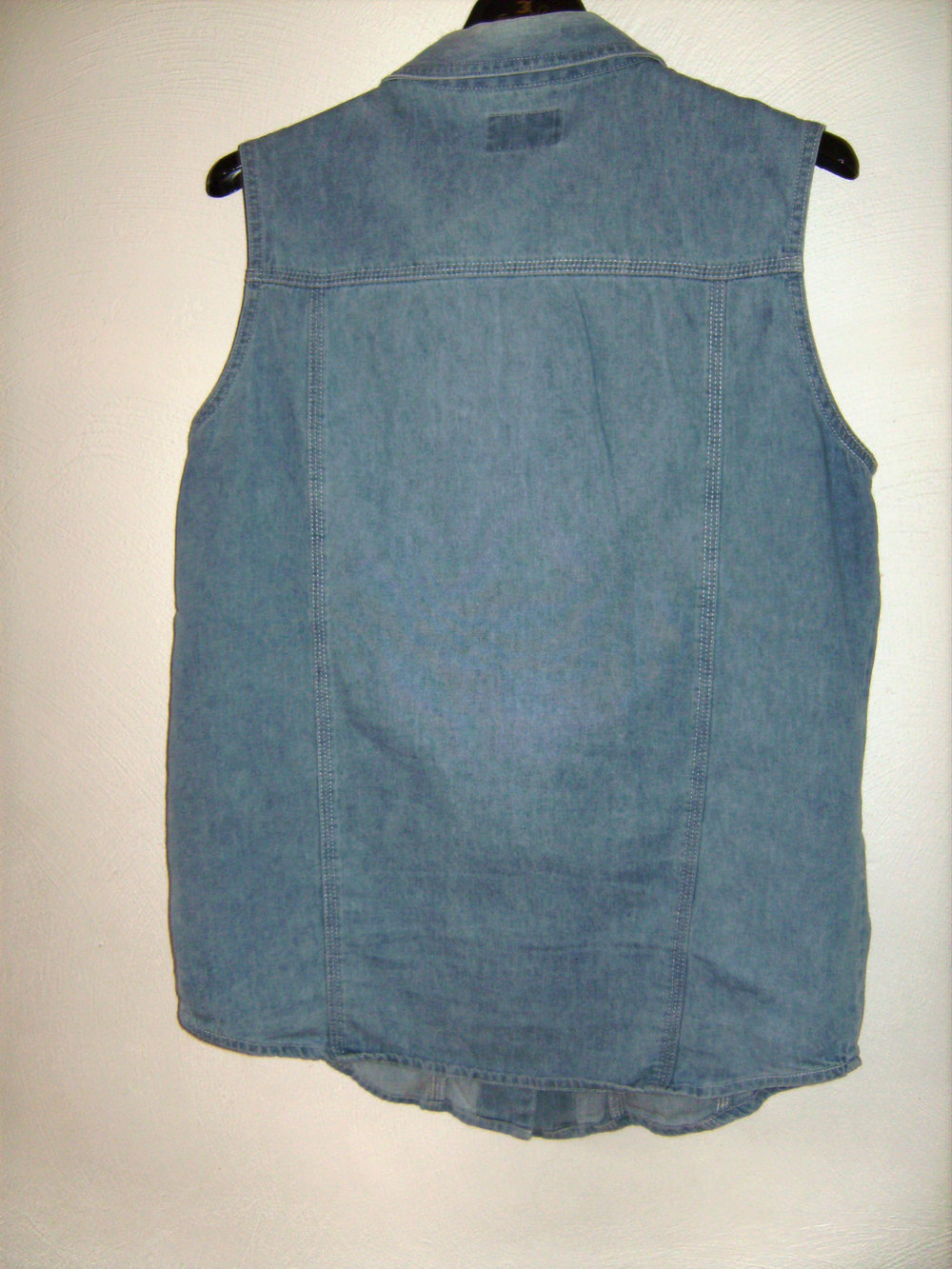 Weste Jeans, Jeansjacke, Oberteil Ärmellos, Gr. M hellblau, Denim Look vielseitig