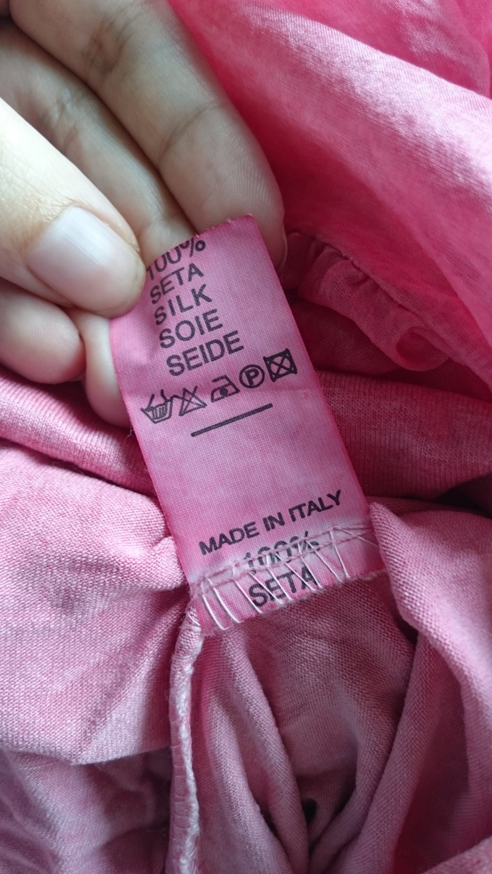 süßes, rosa Seiden Kleidchen / Longtop / Tunic