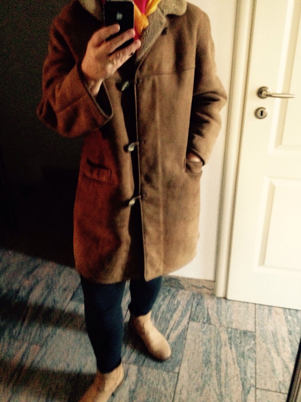 Lammfelljacke Vintage Used Look 
