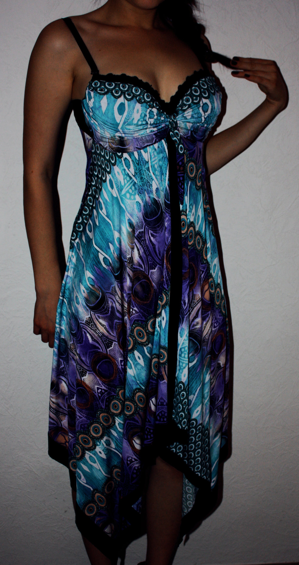 Designer Kleid XS 34 integrierter BH