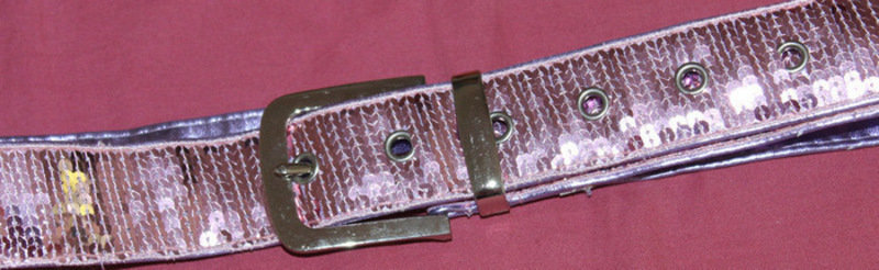 toller Glitzergürtel / Gürtel in pink mit Pailletten