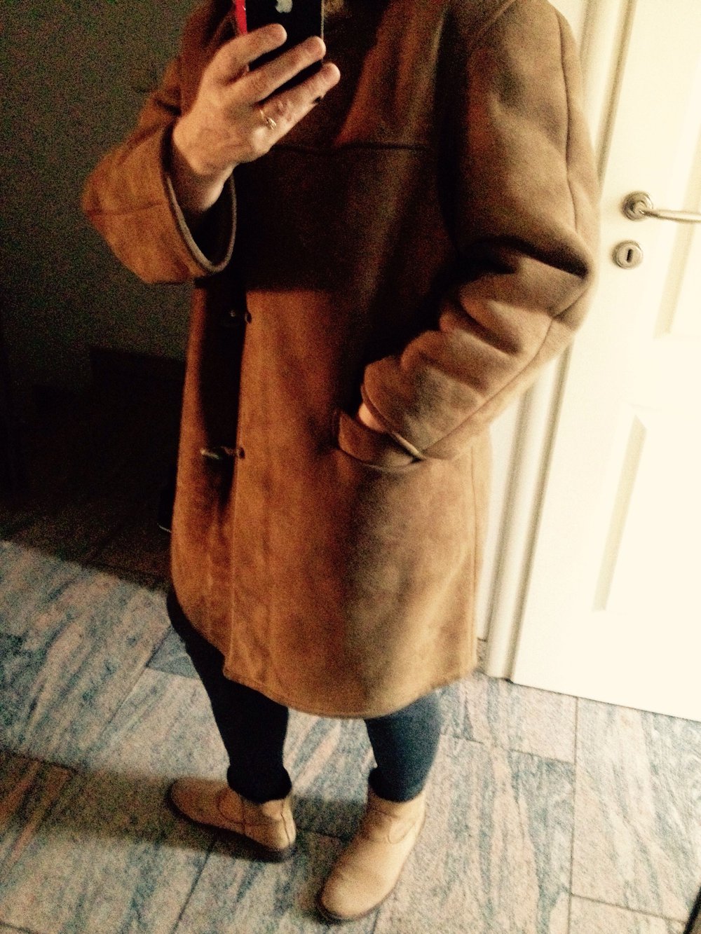 Lammfelljacke Vintage Used Look 