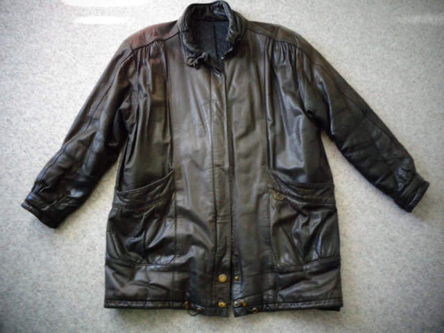 #Vintage - Damen Parka Lederparka Jacke Longjacke Echt Leder Gr. 38/40 bzw. ca. Gr. M/L