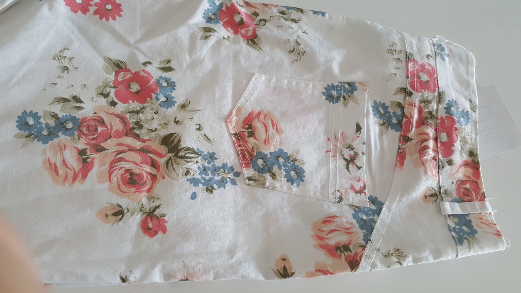 Blumige Hose Vintage weiß ausgez. XL L M 38 40 Neu Blumen