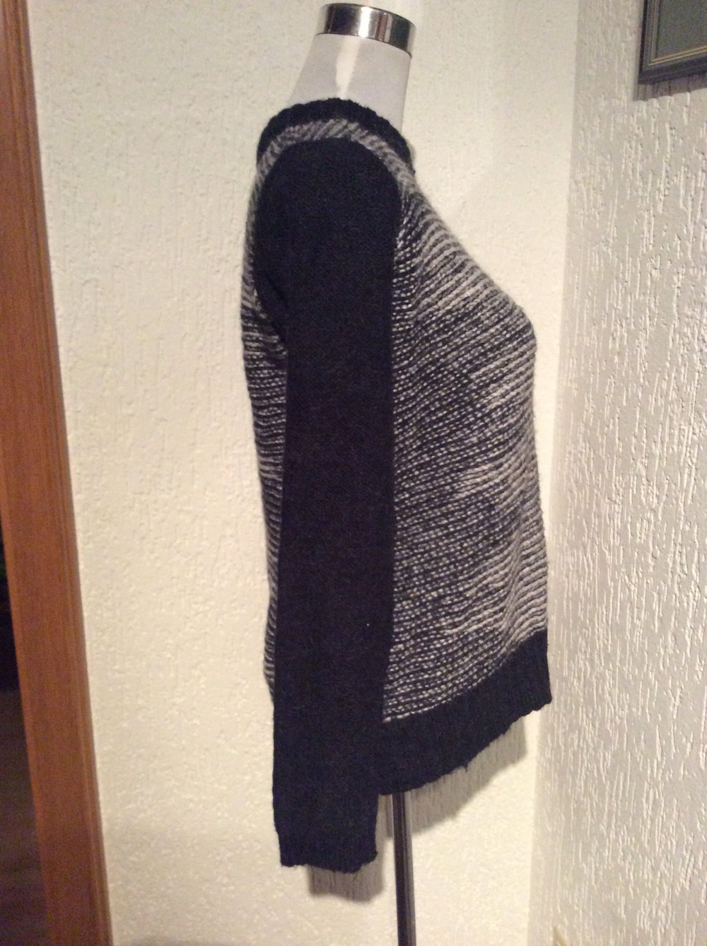 Gestuz Miley Pulli Pullover XS Damen 34/36 schwarz weiß neu Alpaka Strickpulli 