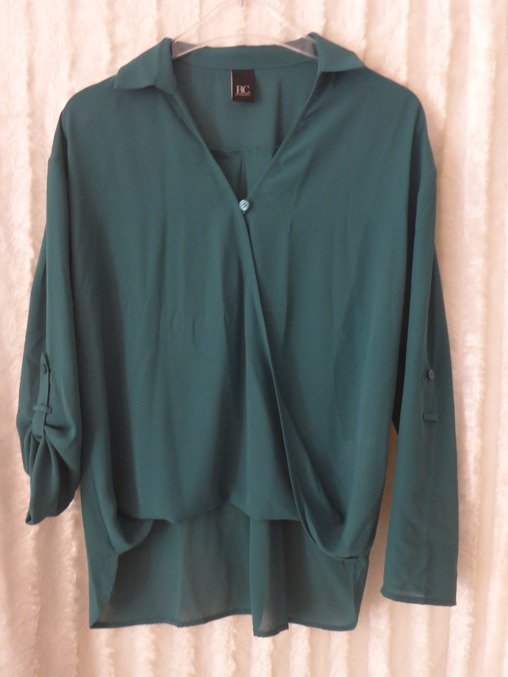 Bluse, Schluppenbluse dunkelgrün 