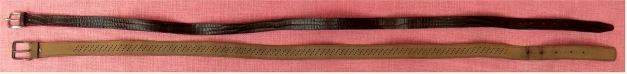 2 Damen-Gürtel - 95 cm Länge , 1 x Krokodilleder / 1 x Kunstleder