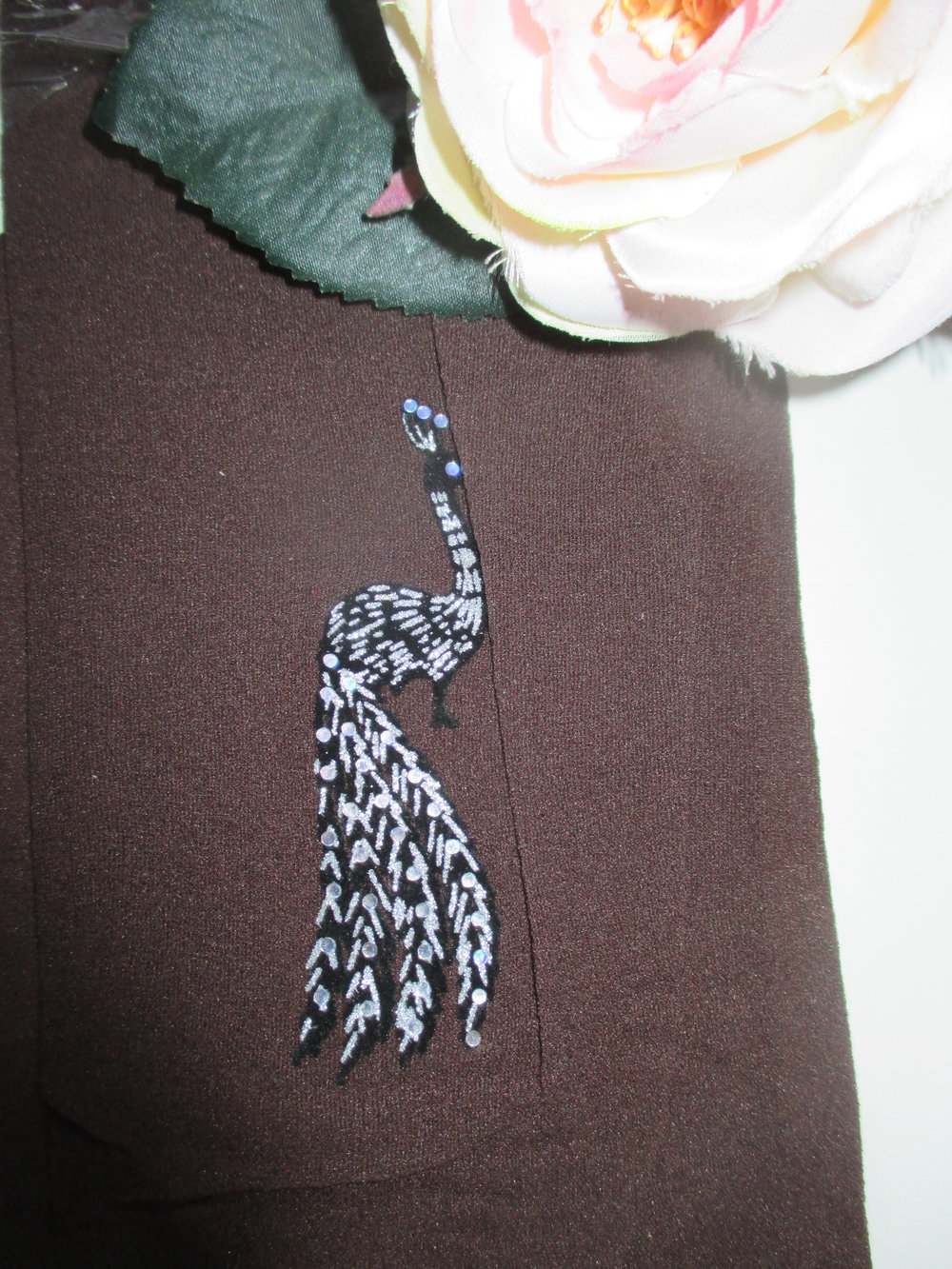NEU * OVP * Ausgefallen * Strumpfhose * Strümpfe * Legs * Socks mit Glitzer * Swarovski * Strass * Kristalle * Pfau 