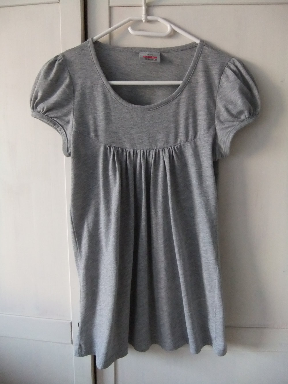 Damen Tunika Minikleid T-Shirt grau Gr. 38 40 S M