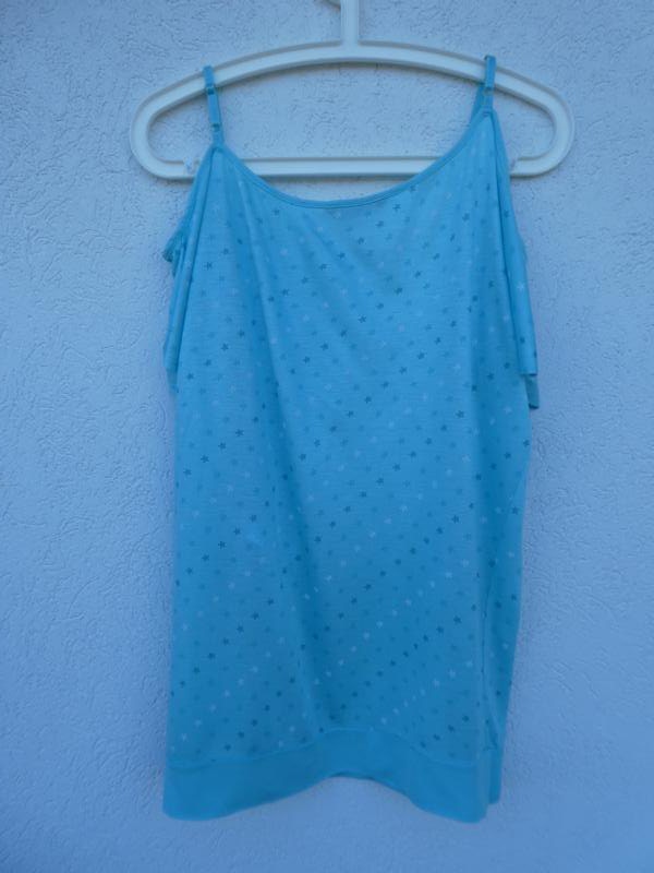 NEU - edc by Esprit – Damen T-Shirt, hellblau/türkis mit Sternen