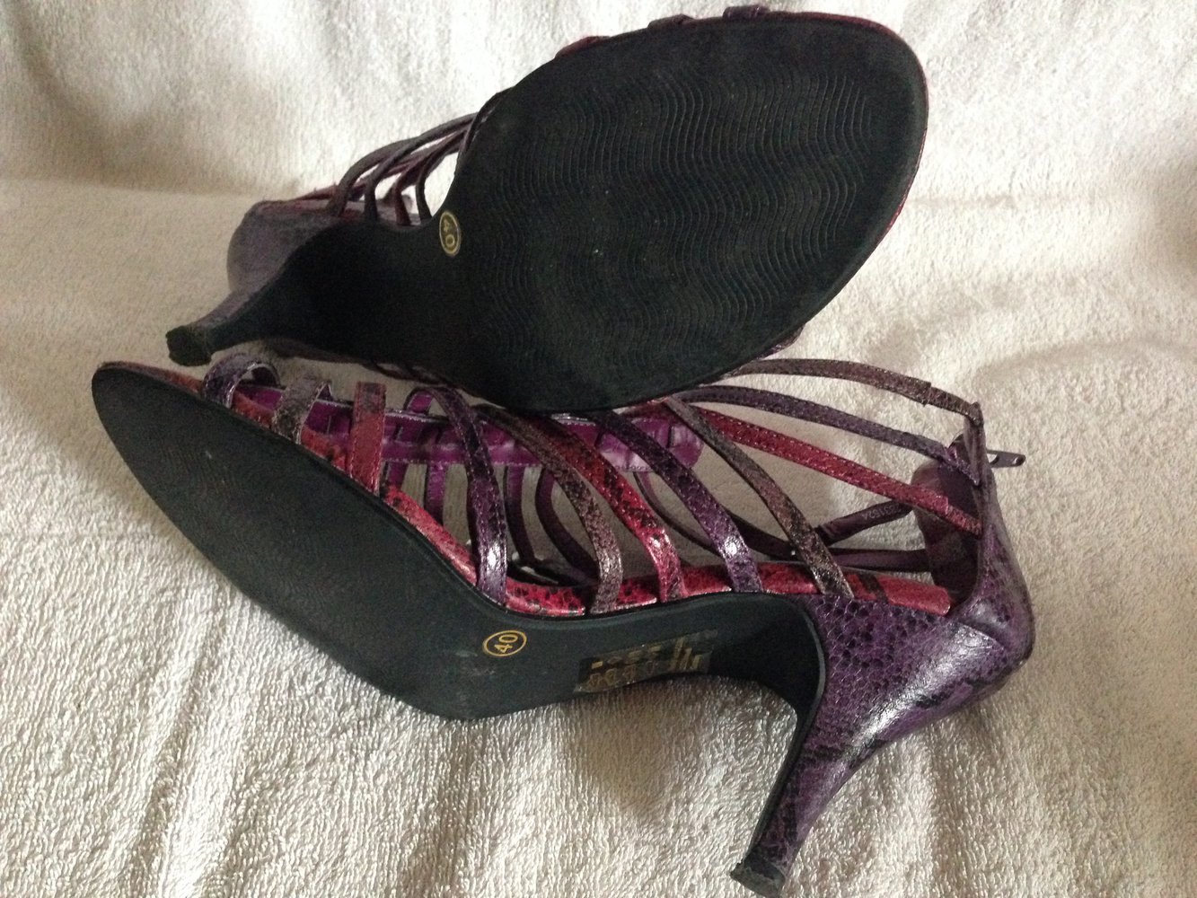 NEU Marco Tozzi Sandalen Absatz Riemchen Highheels Pumps tierprint lila 40