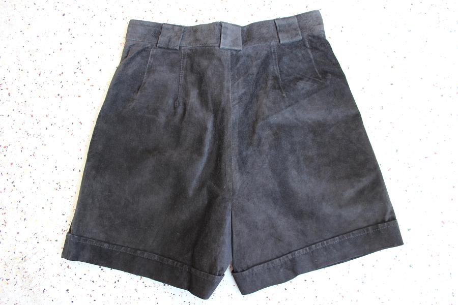 Vintage 70/80s MARC CAIN Wildleder - Feine Shorts schwarz