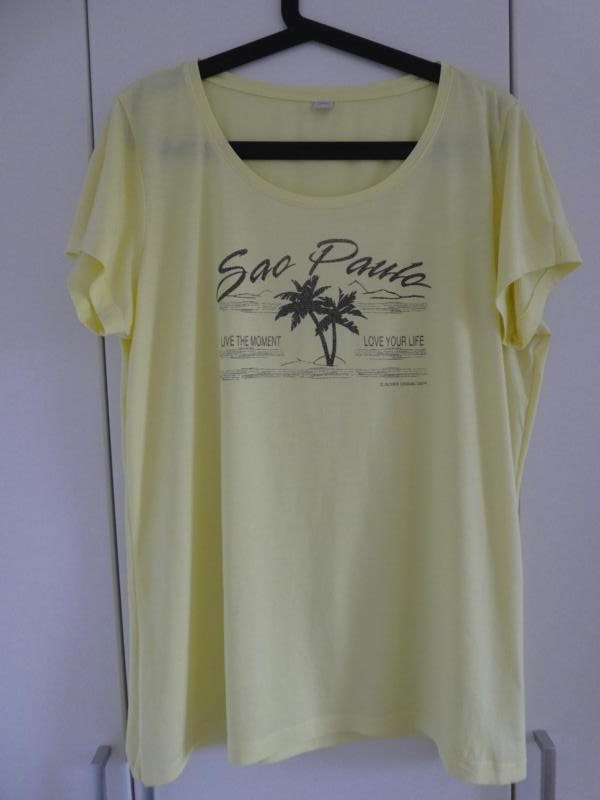 NEU – s.Oliver  – T-Shirt mit Aufdruck, hellgelb