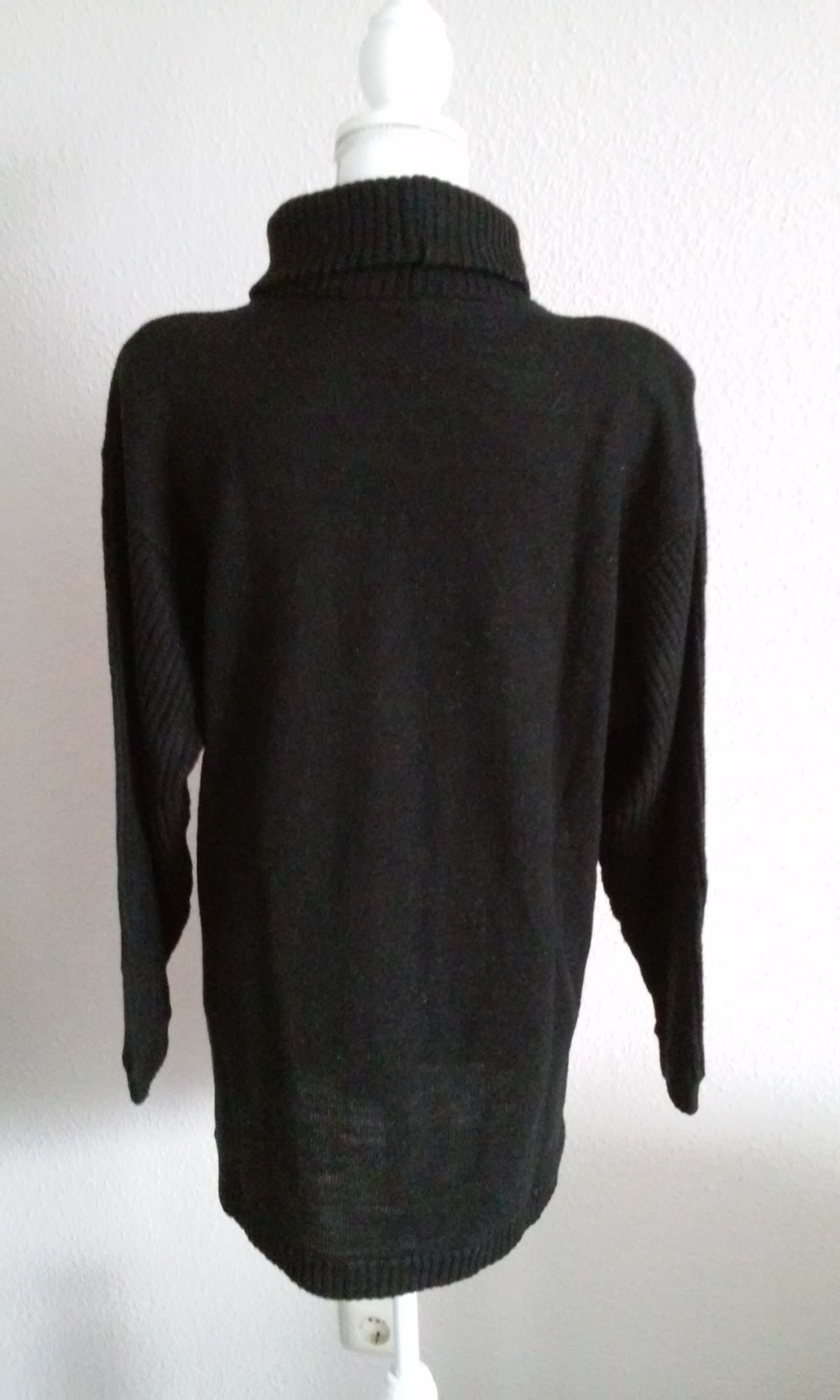 Rollkragenpullover Pulli Rolli Pulloverkleid/Kleid schwarz Gr.36/38