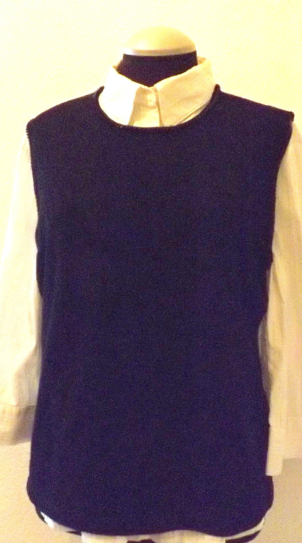Pullunder - College Look - schwarz - bestickt - XL