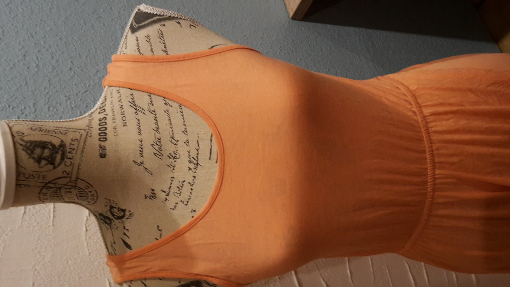 Vokuhila Kleid, apricot, Sommer, S,  CFL, orange Stretch