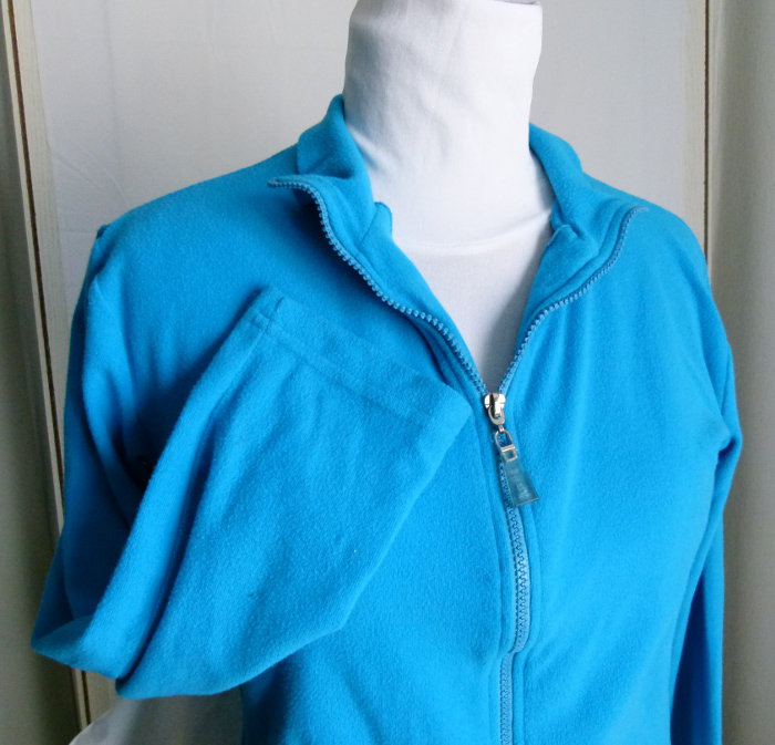 Fleece Jacke, türkis, dünn, Sport Wellness Goa Festival 