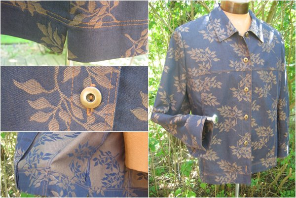 gemusterte Jeansjacke