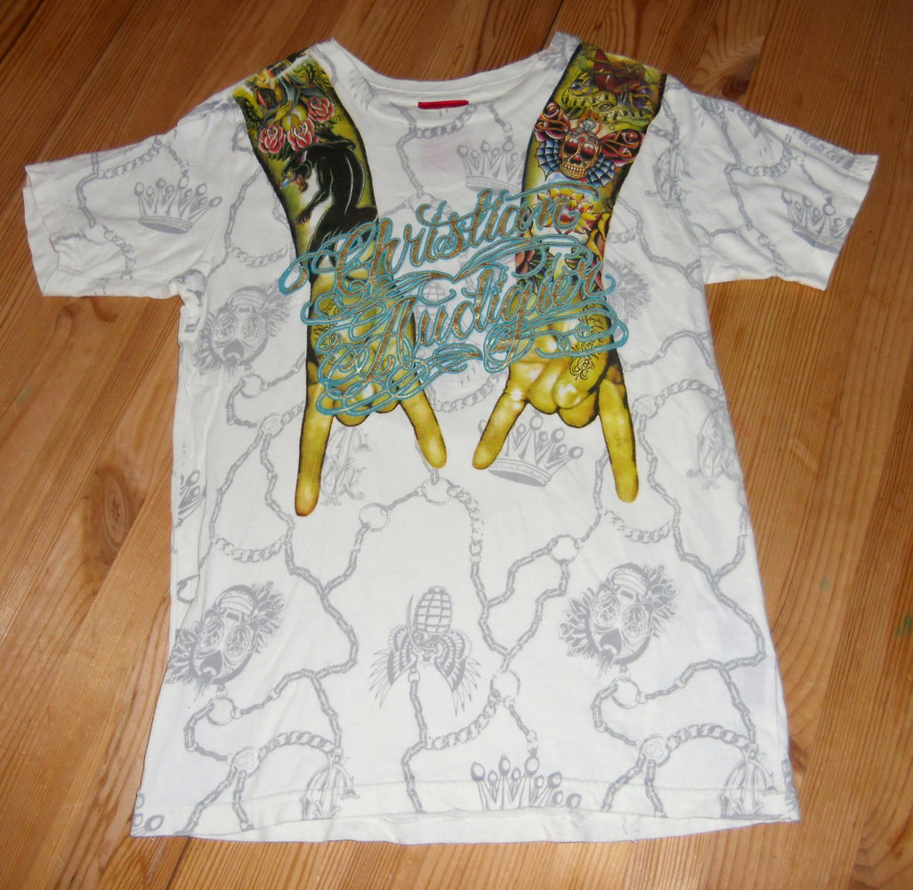 Christian Audigier- cooles T-Shirt Gr.8 ca 128-152