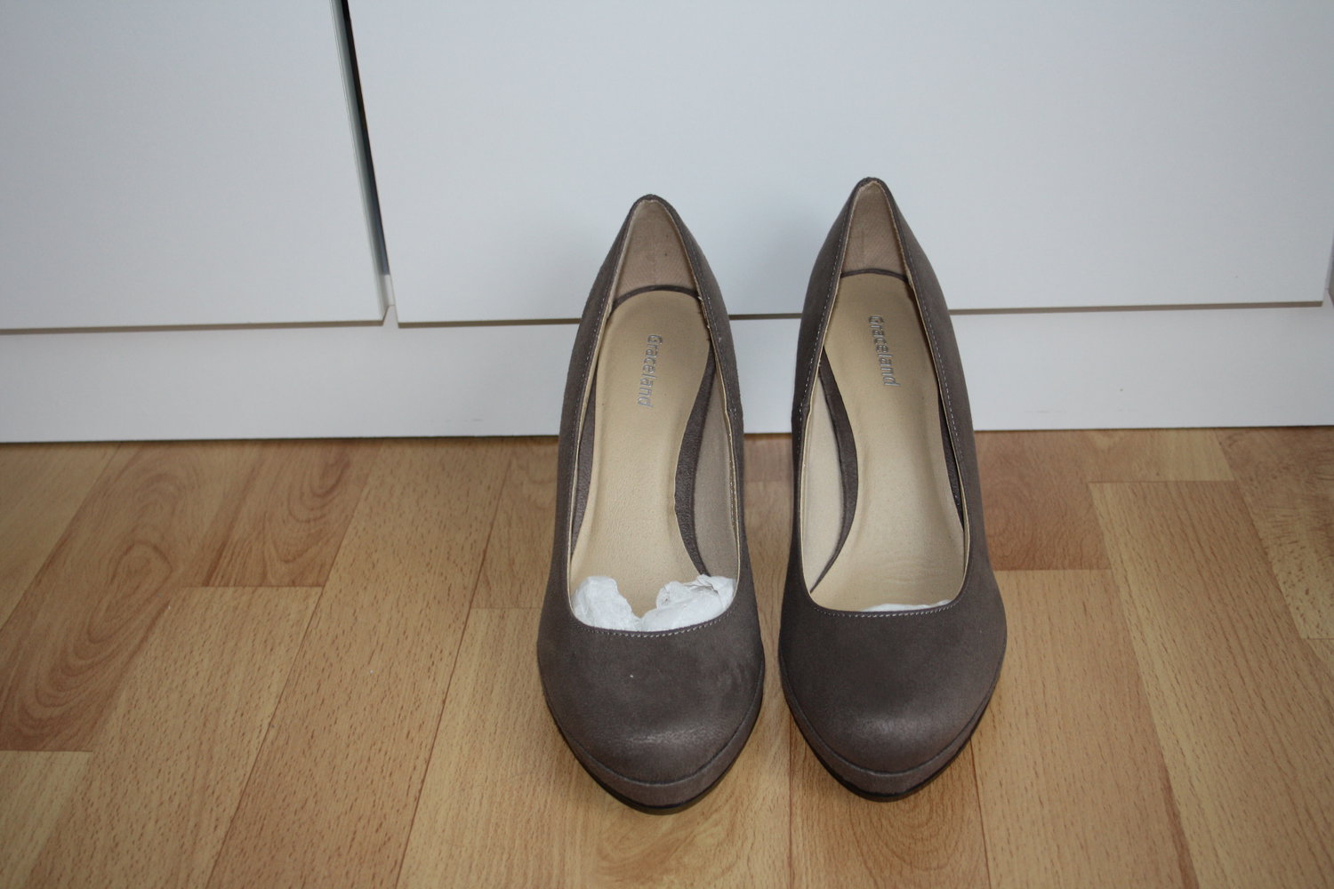 * Pumps High Heels braun beige