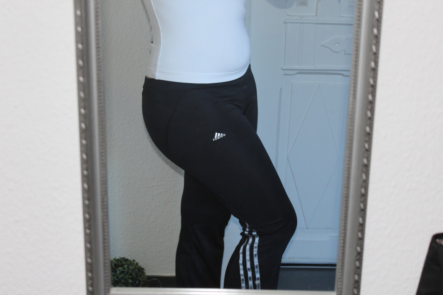 Adidas 3-Stripes Climacool Sport Hose / Fitness Pant schwarz silber XS / S