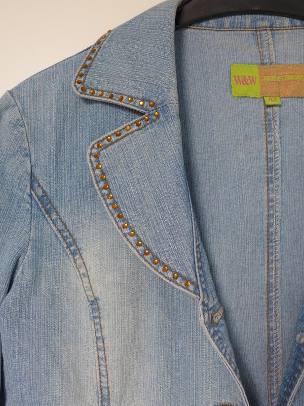 Jeansjacke mit Strass