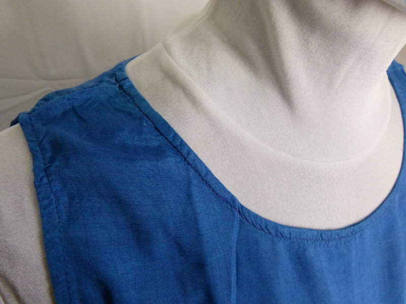 Sommer Top, blau, leicht & luftig, original 70er Jahre, Boho Retro Vintage 70s Hippie Goa Festival Strand