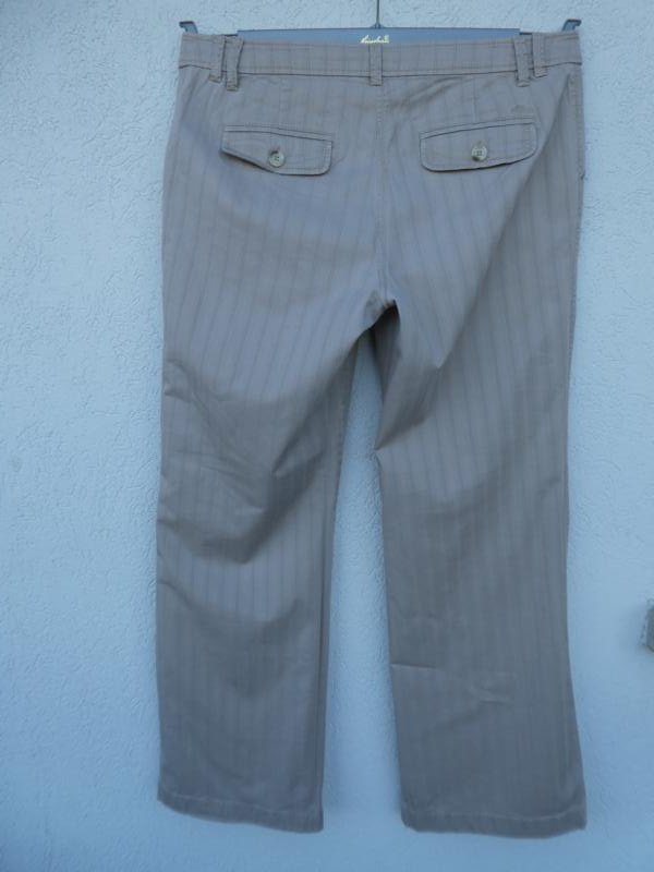 s.Oliver – Damen-Hose, beige mit Struktur - Gebraucht