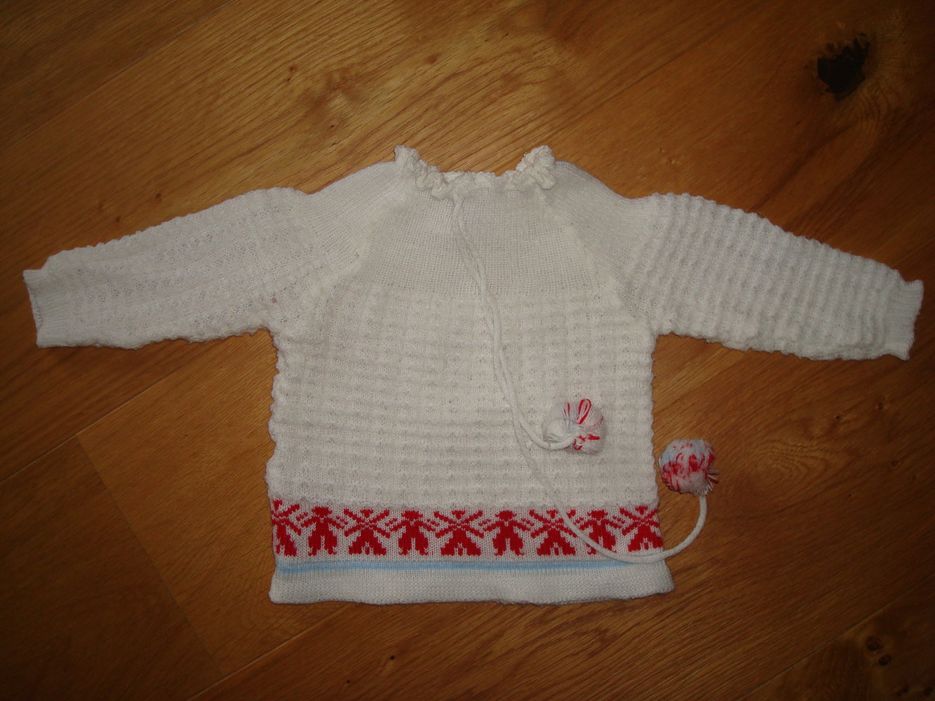 süßes Strampelstrickset, Strampelhose und Pullover, Unisex Gr. 74