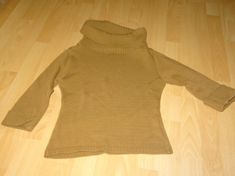 Hellbrauner Pulli mit 3/4 Ärmeln von MissH Gr. S