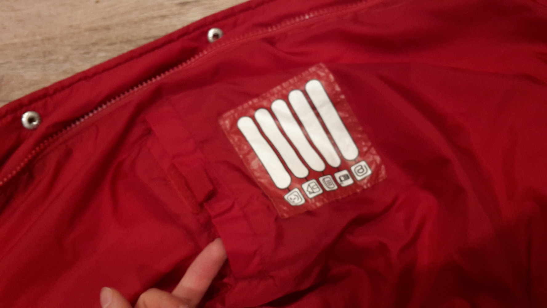 Rote Daunenjacke, Winterjacke, warm, 140,Reflektor
