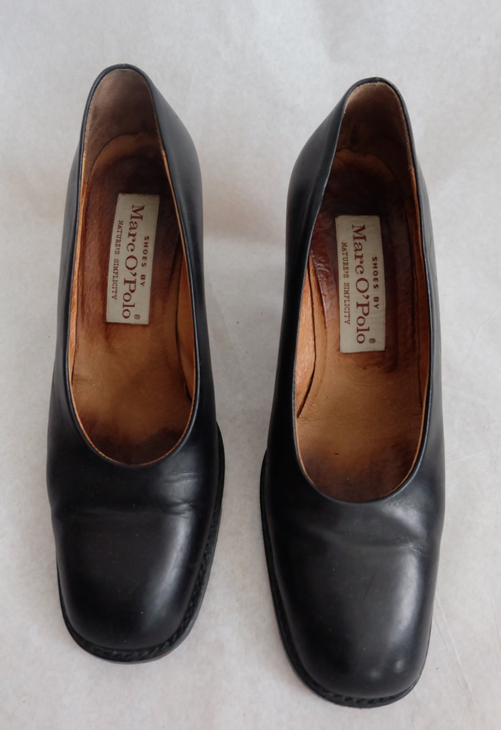 Marc O'Polo - Pumps (damen) mit Block Absatz in schwarz schlicht edel elegant
