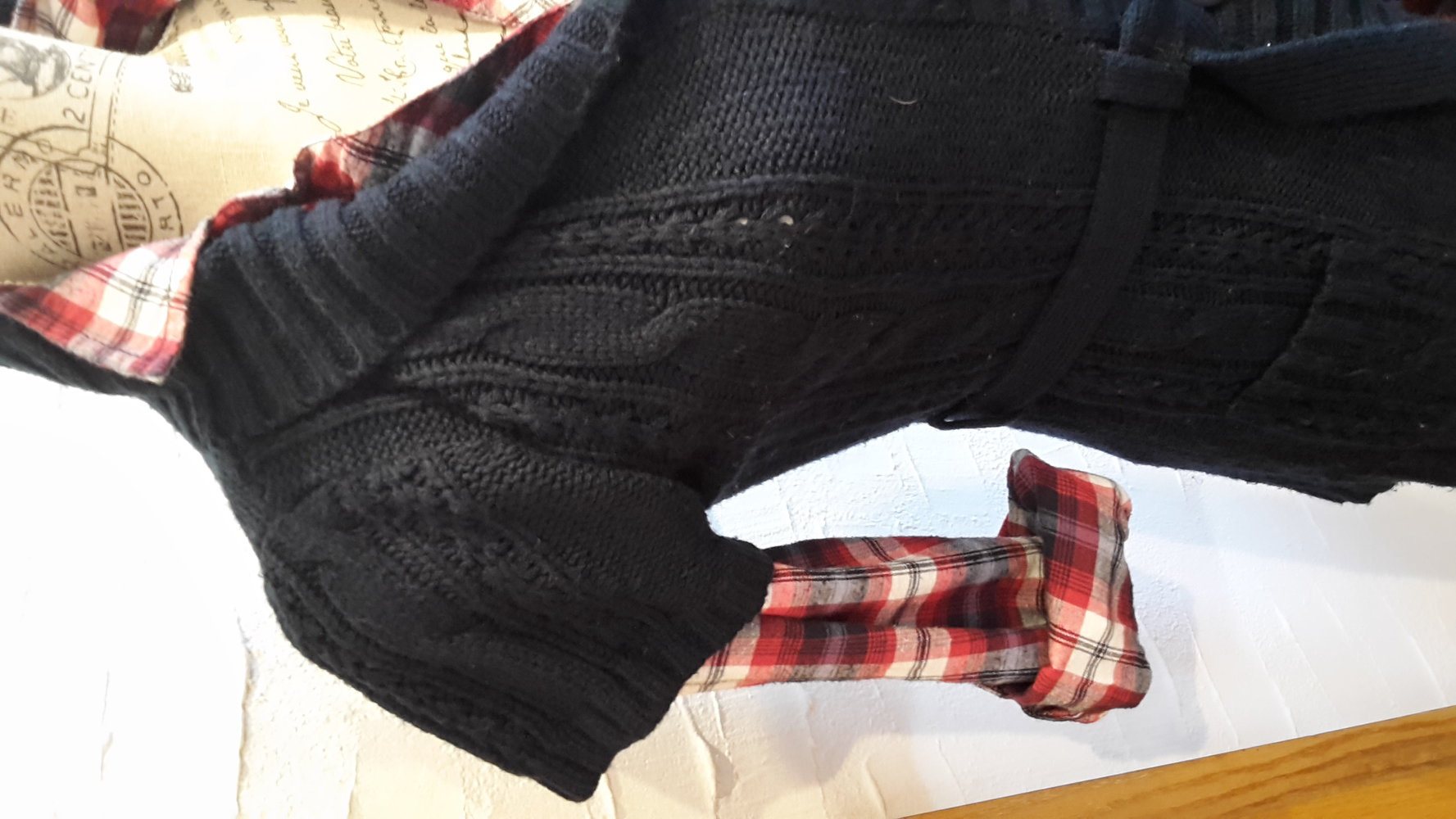 kuschelige, kurzärmliche Strickjacke 
