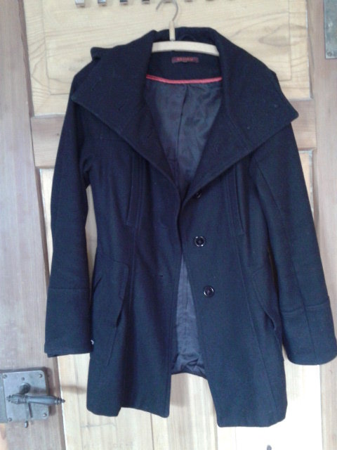 Mantel, schwarz, M, Review, Gürtel, Winter, warm, Herbst, Knöpfe