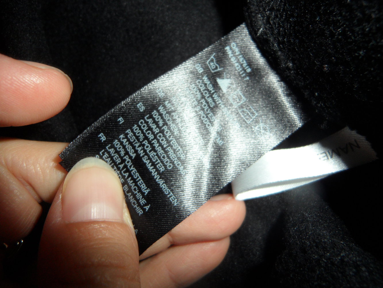 schwarze Fleecehose H&M 86/92