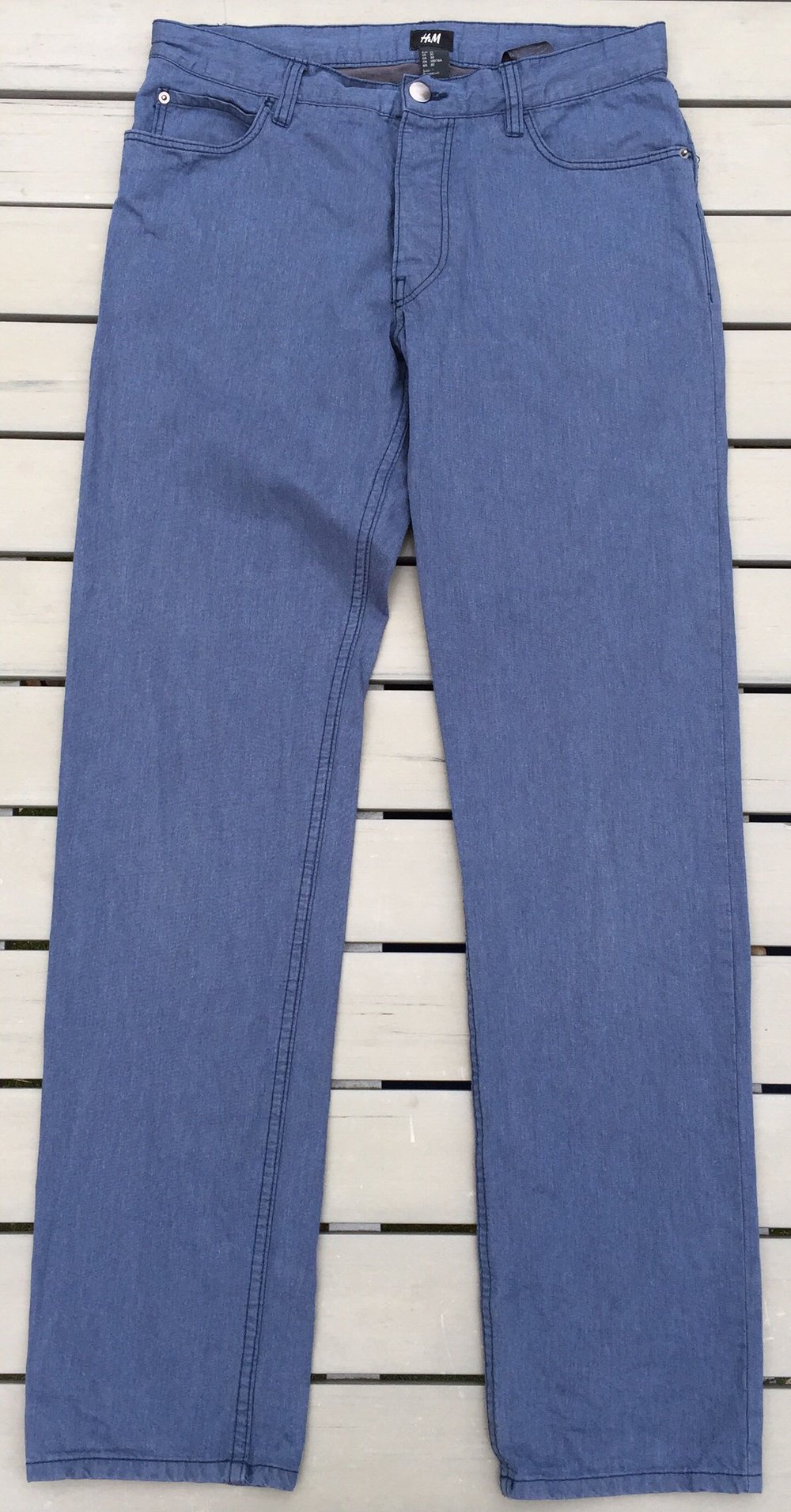 H&M HOSE wie dünne JEANS graublau Gr. 30