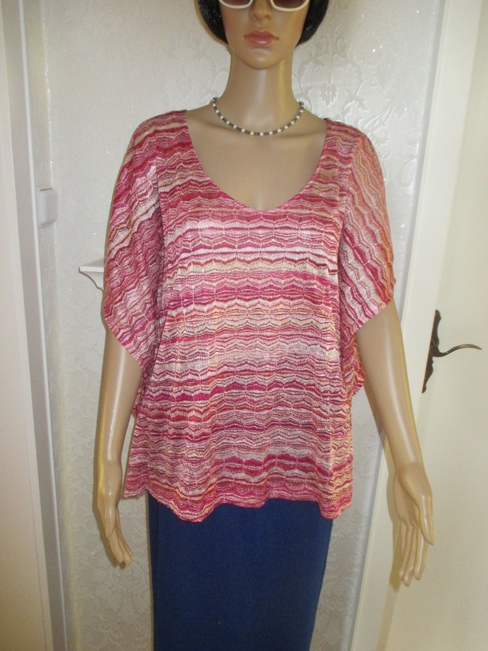 NEU * Gold- Giltzer * Lurex * Missioni- Style * TUNIKA * T- SHIRT 