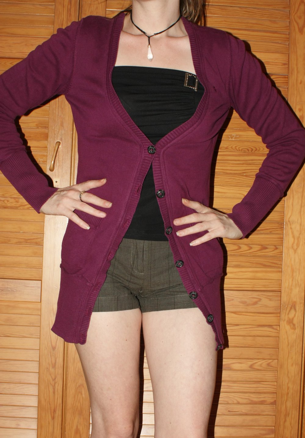 Weinrot, Bordeaux Strickjacke Esprit, Gr. 36