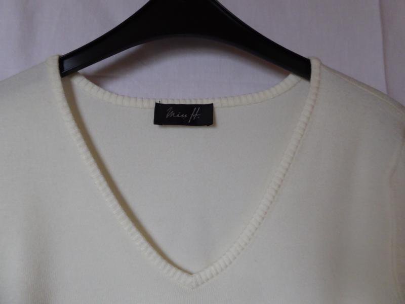 NEU: Wollweißer 3/4-Arm-Pullover von Miss H (Galeria Kaufhof)