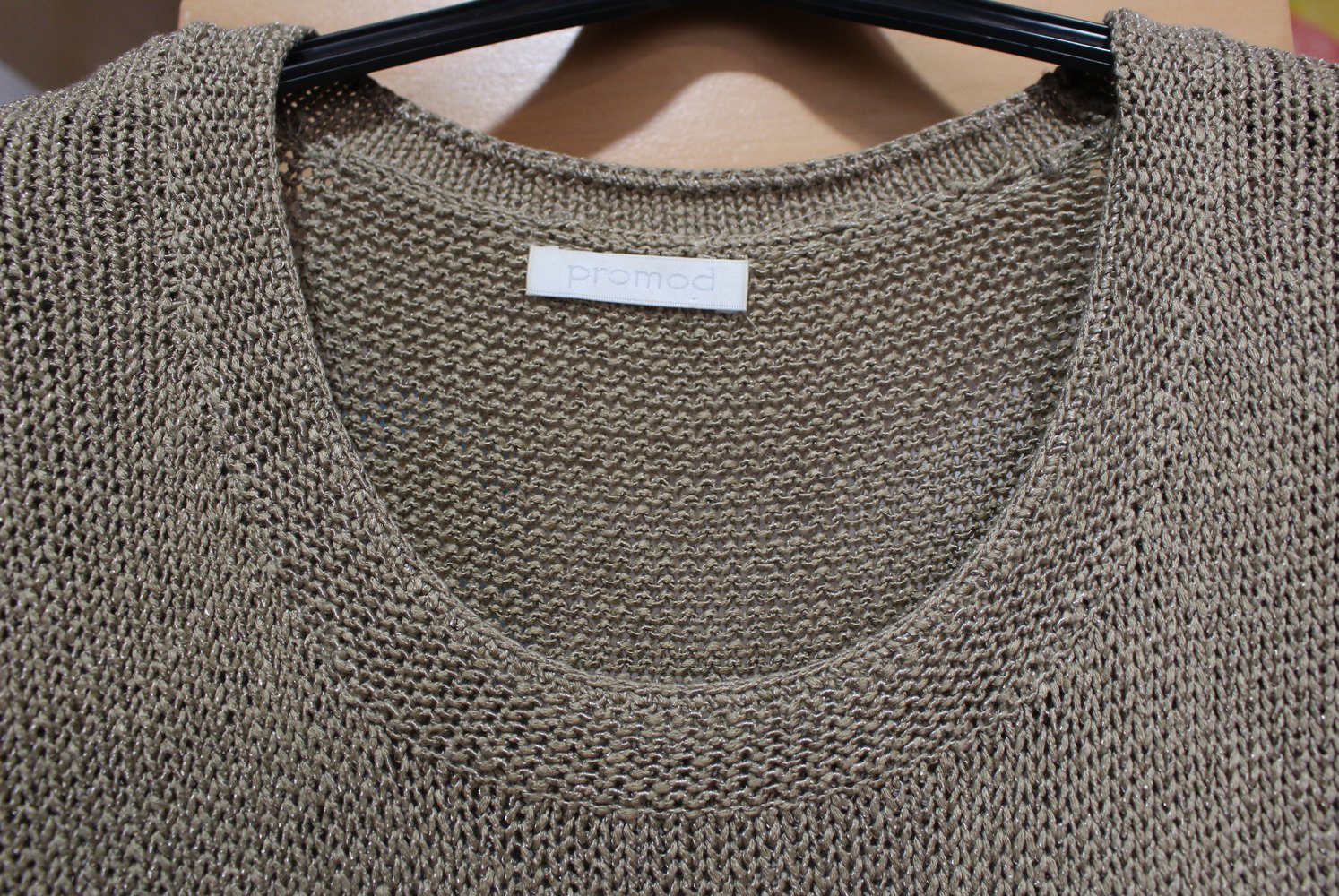 356. Lange Strickweste/Pulli von Promod, Gr. 40
