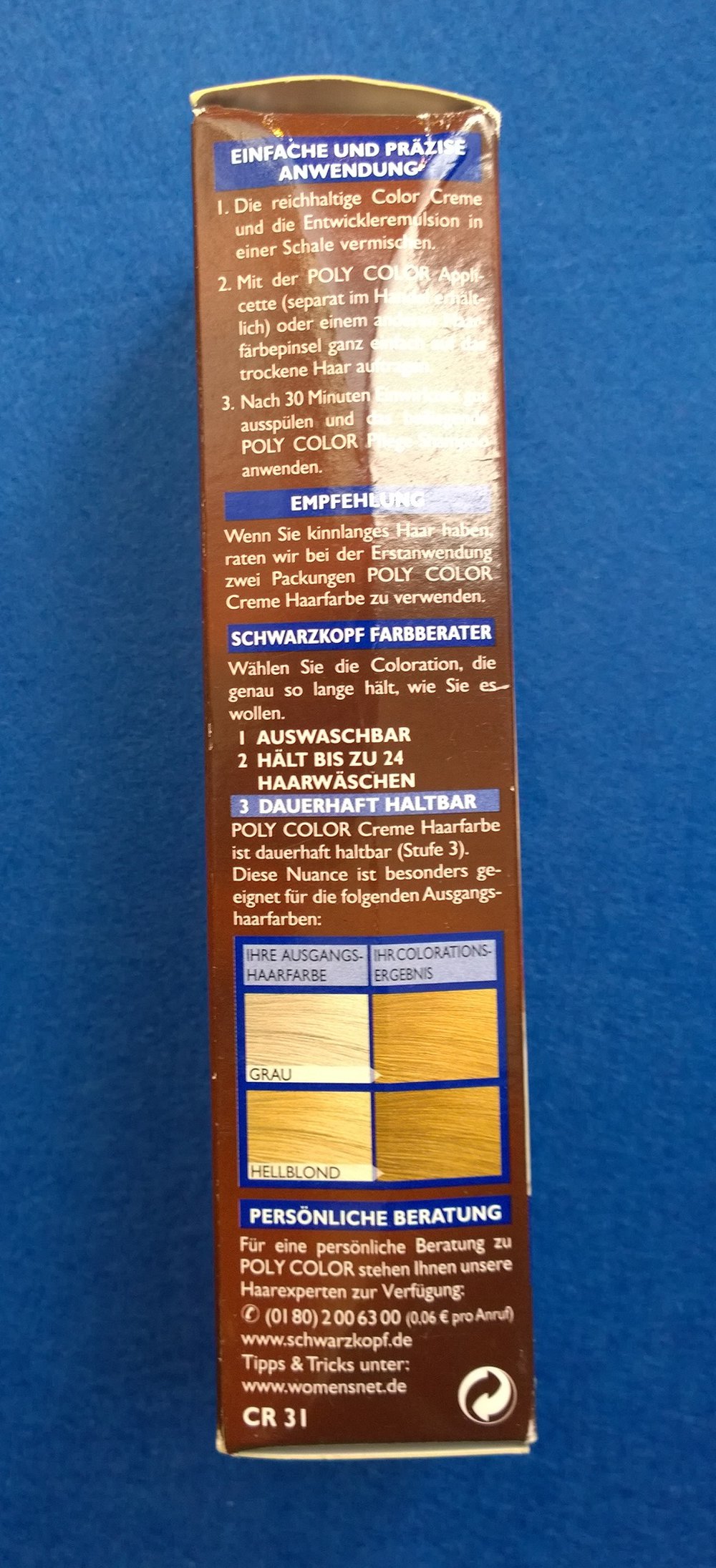 Poly Color Creme Haarfarbe Hellblond