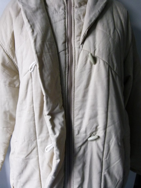 Lange Steppjacke Jacke, natur, Vintage Retro Mori Lagenlook